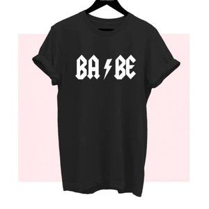 Electric Babe Black Graphic Tee